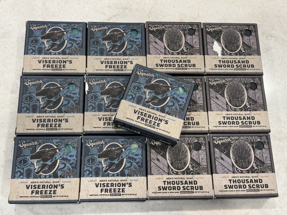13 Dr Squatch Bar Soap Game of Thrones Viserion's Freeze Thousand Sword Scrub